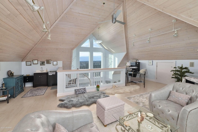 1240 Chinook Dr, Kenai, AK 99611 - living area featuring light wood finished floors and wooden ceiling