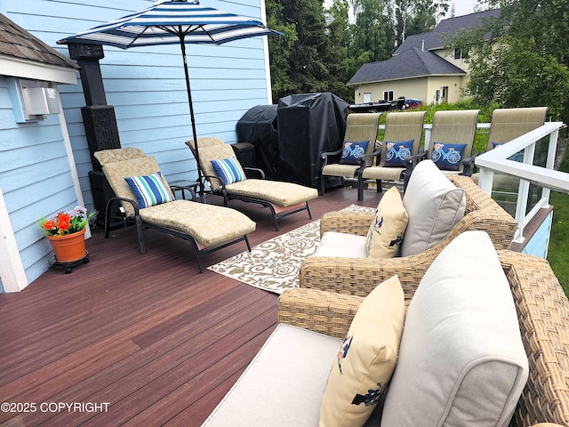1240 Chinook Dr, Kenai, AK 99611 - wooden deck featuring an outdoor living space