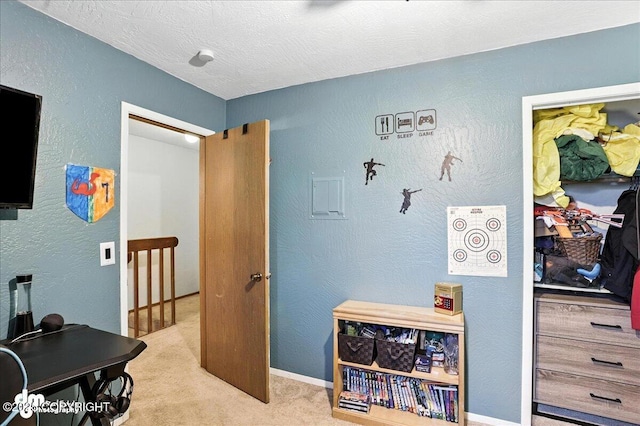 6260 Newt Dr, Anchorage, AK 99507 - carpeted bedroom featuring a textured wall and a textured ceiling