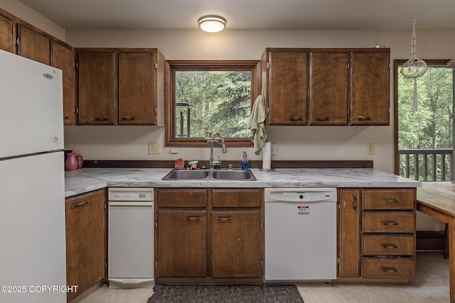 11851 Nebesna Dr, Anchorage, AK 99507 - kitchen with white appliances and light countertops