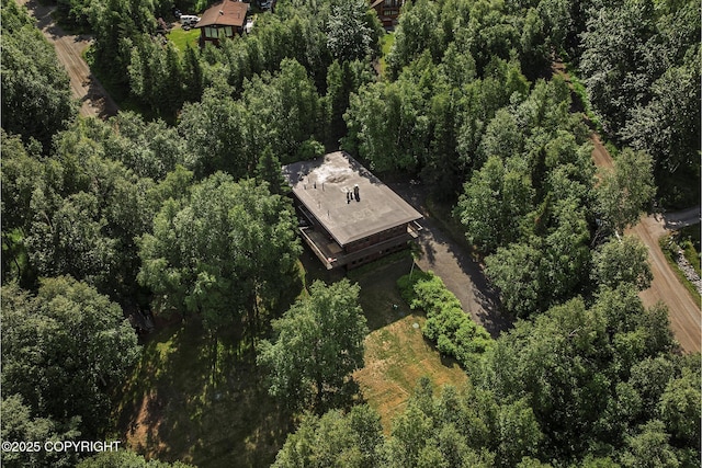 11851 Nebesna Dr, Anchorage, AK 99507 - aerial view of property and surrounding area with a heavily wooded area