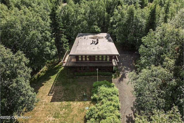 11851 Nebesna Dr, Anchorage, AK 99507 - view from above of property featuring a heavily wooded area