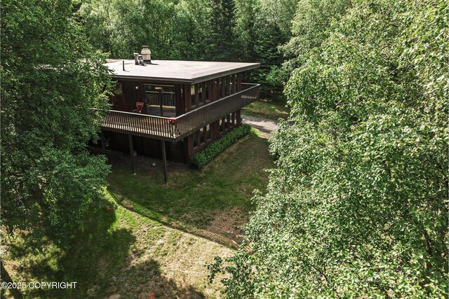 11851 Nebesna Dr, Anchorage, AK 99507 - view of subject property with a heavily wooded area