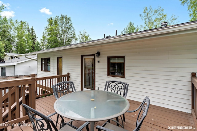 6922 Cutty Sark St, Anchorage, AK 99502 - deck featuring outdoor dining space