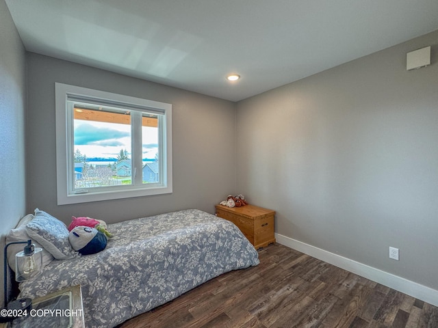 3715 Tajen Ln, Homer, AK 99603 - bedroom featuring dark wood-type flooring and recessed lighting