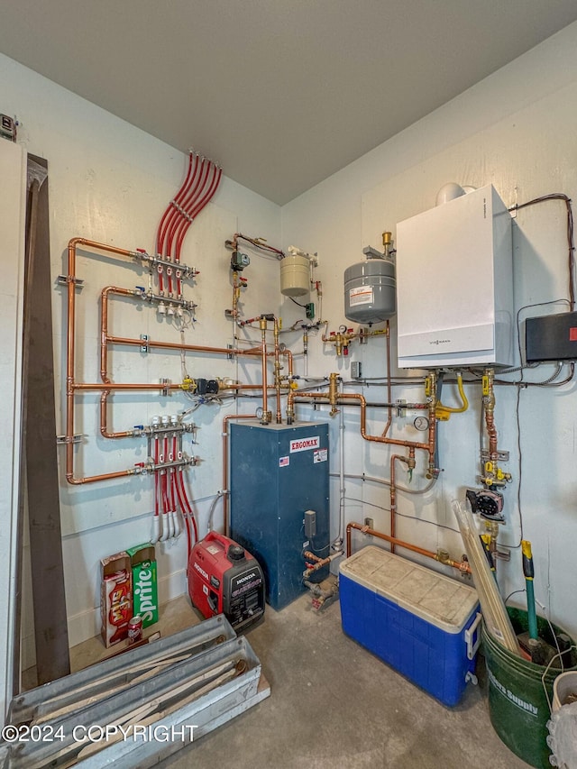 3715 Tajen Ln, Homer, AK 99603 - utility room with a heating unit and water heater