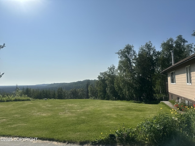 40800 Lopez Ave, Soldotna, AK 99669 - view of green lawn featuring a wooded view