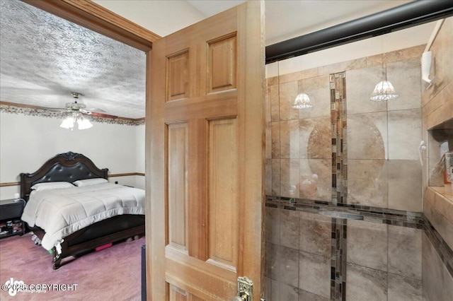 1801 Rebel Ridge Dr, Anchorage, AK 99504 - carpeted bedroom with a textured ceiling