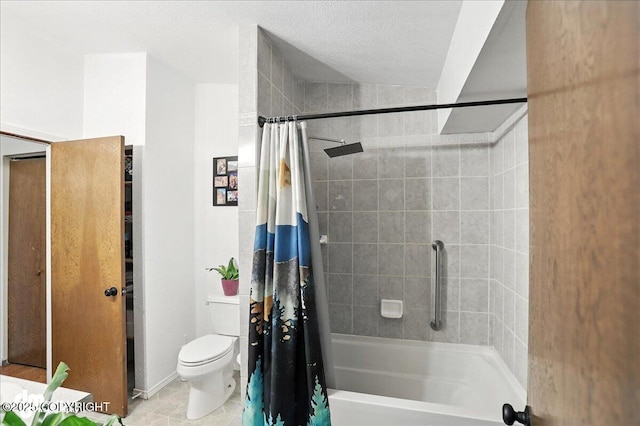 10845 Anvik Cir, Eagle River, AK 99577 - bathroom featuring shower / bathtub combination with curtain and tile patterned floors