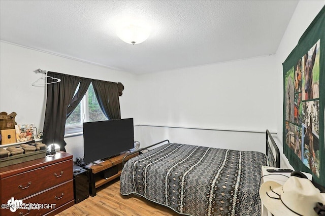 10845 Anvik Cir, Eagle River, AK 99577 - bedroom with light wood-style flooring and a textured ceiling