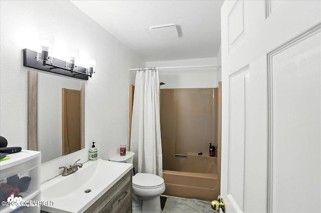 10845 Anvik Cir, Eagle River, AK 99577 - bathroom featuring vanity and shower / bath combo with shower curtain