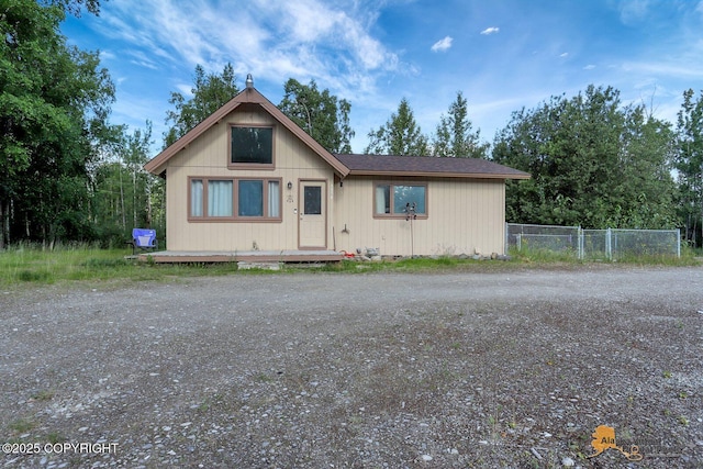 14854 W Fox, Big Lake, AK 99623 - view of front of home with a wooden deck