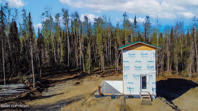 69222 S Parks Hwy, Willow, AK 99688 - view of outbuilding featuring a wooded view