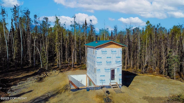 69222 S Parks Hwy, Willow, AK 99688 - view of outbuilding featuring a wooded view
