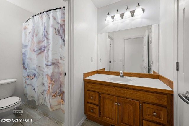 5622 E 4th Ave Unit 12, Anchorage, AK 99504 - full bathroom featuring vanity, tile patterned floors, and curtained shower