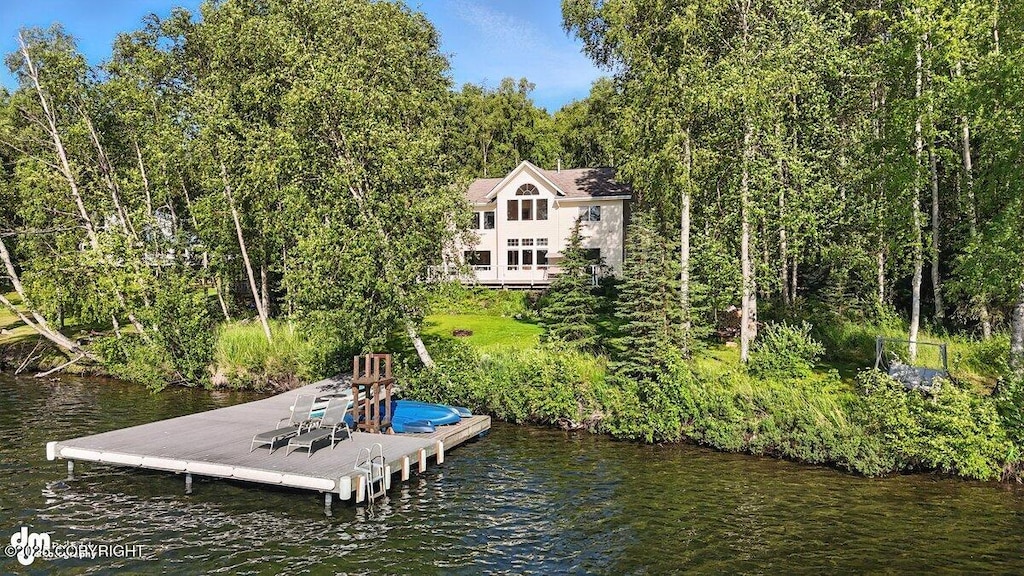 2995 N Meadow Lakes Dr, Wasilla, AK 99623 - dock area with a water view