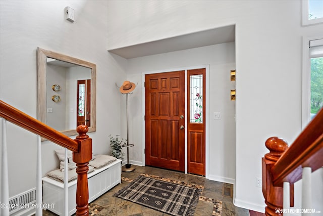 15250 Evergreen Ridge St, Anchorage, AK 99516 - foyer entrance with stairs and a high ceiling