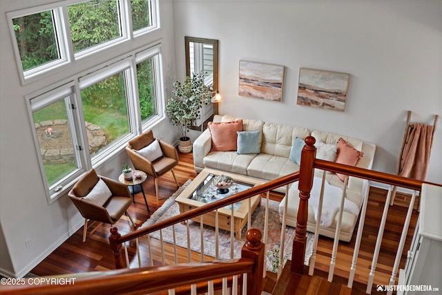 15250 Evergreen Ridge St, Anchorage, AK 99516 - living room featuring wood finished floors and plenty of natural light