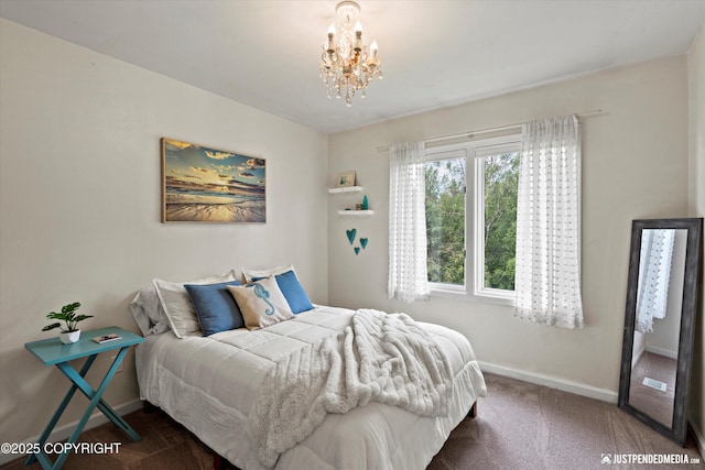 15250 Evergreen Ridge St, Anchorage, AK 99516 - bedroom with carpet and a chandelier
