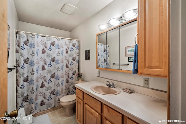 3217 Purdue St, Anchorage, AK 99508 - bathroom with vanity and a shower with curtain