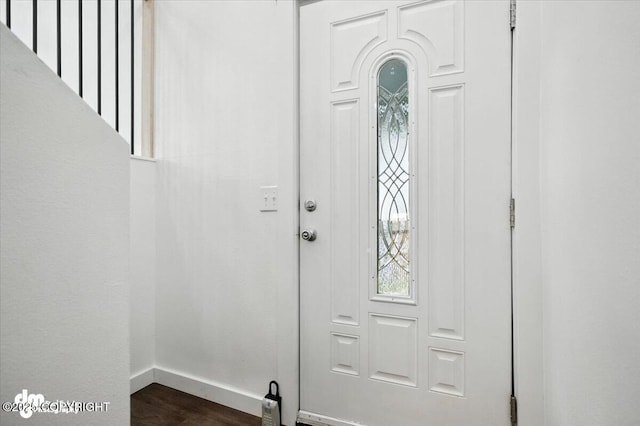 1928 Commodore Dr, Anchorage, AK 99507 - foyer with dark wood-style floors and plenty of natural light