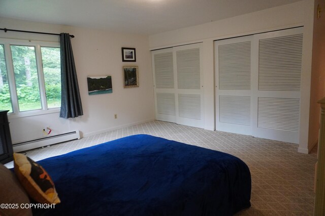 2600 Birch St, Seward, AK 99664 - unfurnished bedroom with a baseboard heating unit and carpet floors