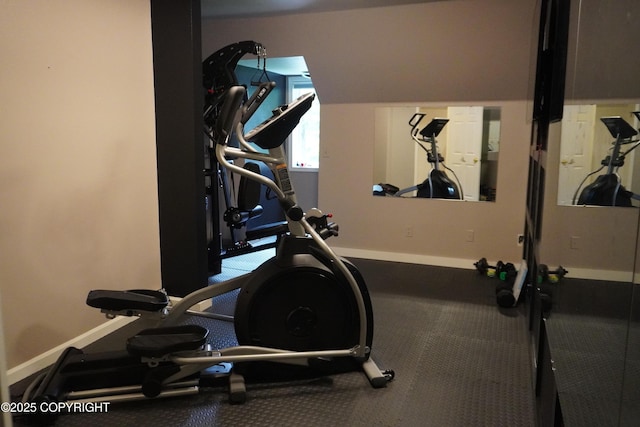 2600 Birch St, Seward, AK 99664 - exercise area with baseboards