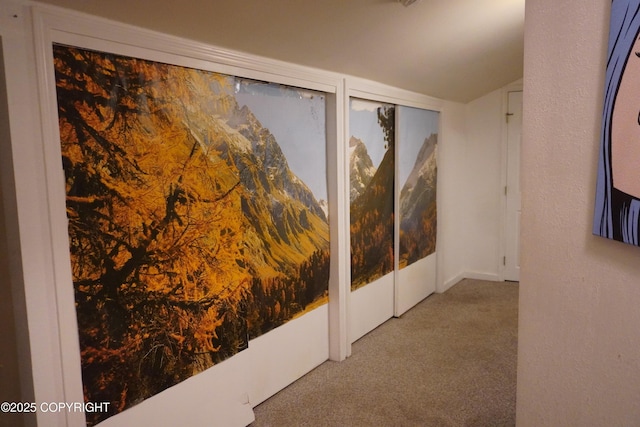 2600 Birch St, Seward, AK 99664 - hallway with carpet flooring and vaulted ceiling
