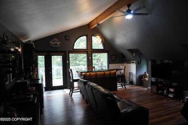 2600 Birch St, Seward, AK 99664 - living room with wood finished floors and ceiling fan