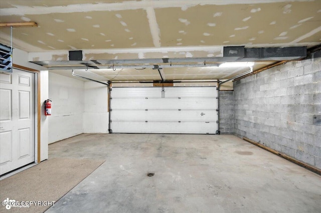 840 N Voss Cir, Wasilla, AK 99623 - garage with concrete block wall