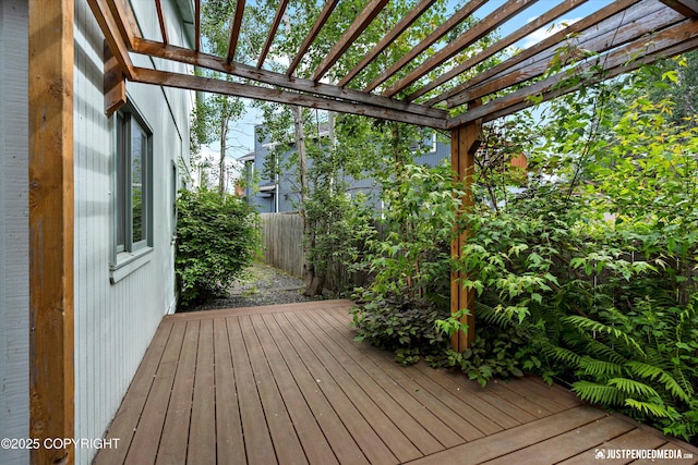 5170 Merle Cir, Anchorage, AK 99507 - wooden deck with a pergola