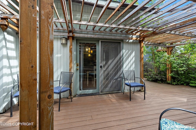 5170 Merle Cir, Anchorage, AK 99507 - wooden terrace with a pergola