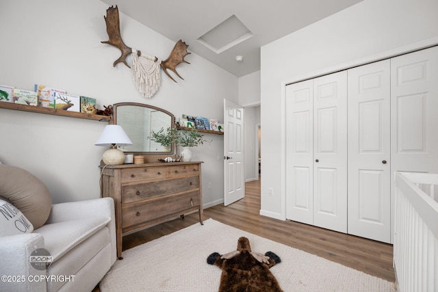 3200 E Woodruff Loop, Wasilla, AK 99654 - living area with wood finished floors and attic access