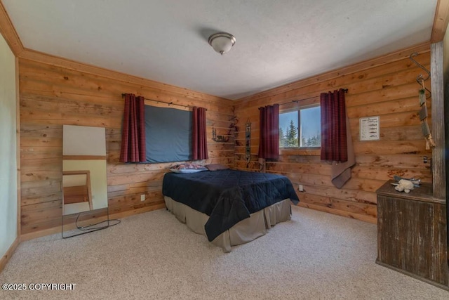 17751 Arcturus Loop, Ninilchik, AK 99639 - bedroom with wooden walls and carpet