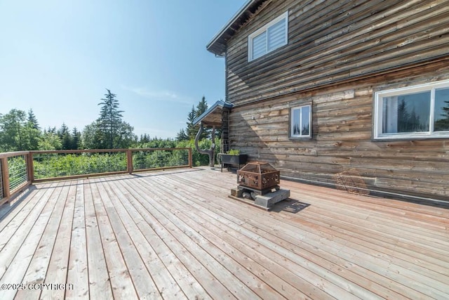 17751 Arcturus Loop, Ninilchik, AK 99639 - deck with an outdoor fire pit
