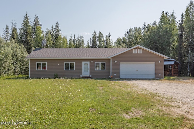 1250 Toolik Dr, North Pole, AK 99705 - single story home featuring driveway, an attached garage, and a front yard