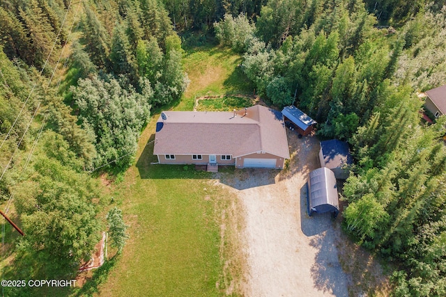 1250 Toolik Dr, North Pole, AK 99705 - view from above of property featuring a heavily wooded area