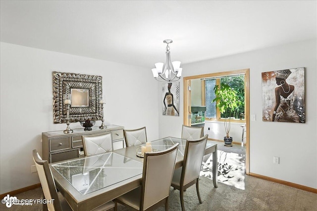 6712 Lunar Dr # K2, Anchorage, AK 99504 - dining space with a chandelier and carpet flooring