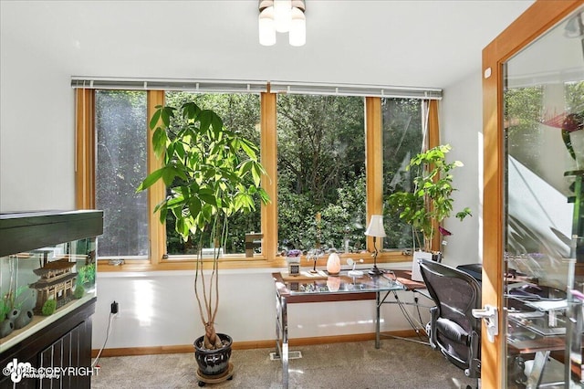 6712 Lunar Dr # K2, Anchorage, AK 99504 - sitting room featuring a desk and carpet floors