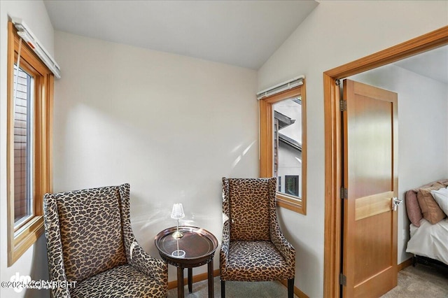 6712 Lunar Dr # K2, Anchorage, AK 99504 - sitting room with carpet and lofted ceiling