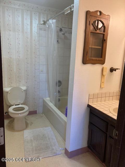 2531 W 79th Ave, Anchorage, AK 99502 - full bathroom featuring shower / bath combo and vanity