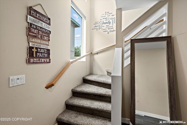 369 Breeze Ct # 13, Anchorage, AK 99515 - stairway with wood finished floors