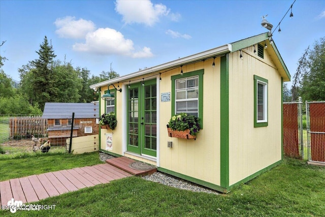 16720 E Maud Rd, Palmer, AK 99645 - view of outdoor structure featuring french doors