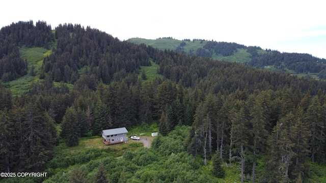 2008 Bickford Cir, Seldovia, AK 99663 - aerial view of property and surrounding area featuring a heavily wooded area