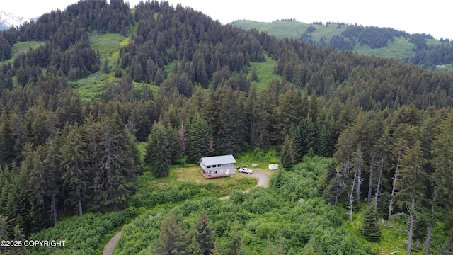 2008 Bickford Cir, Seldovia, AK 99663 - aerial view of property and surrounding area featuring a heavily wooded area