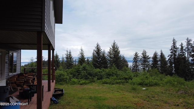 2008 Bickford Cir, Seldovia, AK 99663 - view of yard featuring a deck