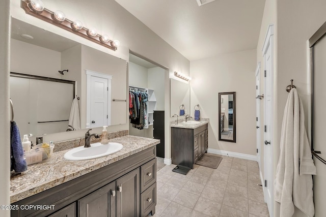5305 N Caprice Dr, Palmer, AK 99645 - full bath featuring two vanities and a shower