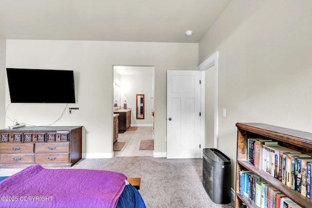 5305 N Caprice Dr, Palmer, AK 99645 - bedroom featuring light colored carpet and ensuite bathroom