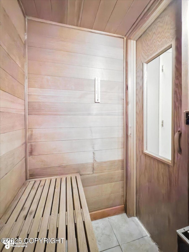3601 Oregon Dr # 1, Anchorage, AK 99517 - sauna / steam room with wooden walls and wood ceiling