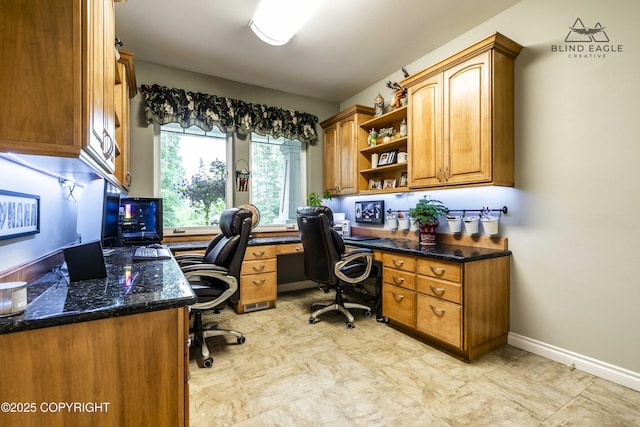 17237 E Smith Rd, Palmer, AK 99645 - office area with built in desk and baseboards